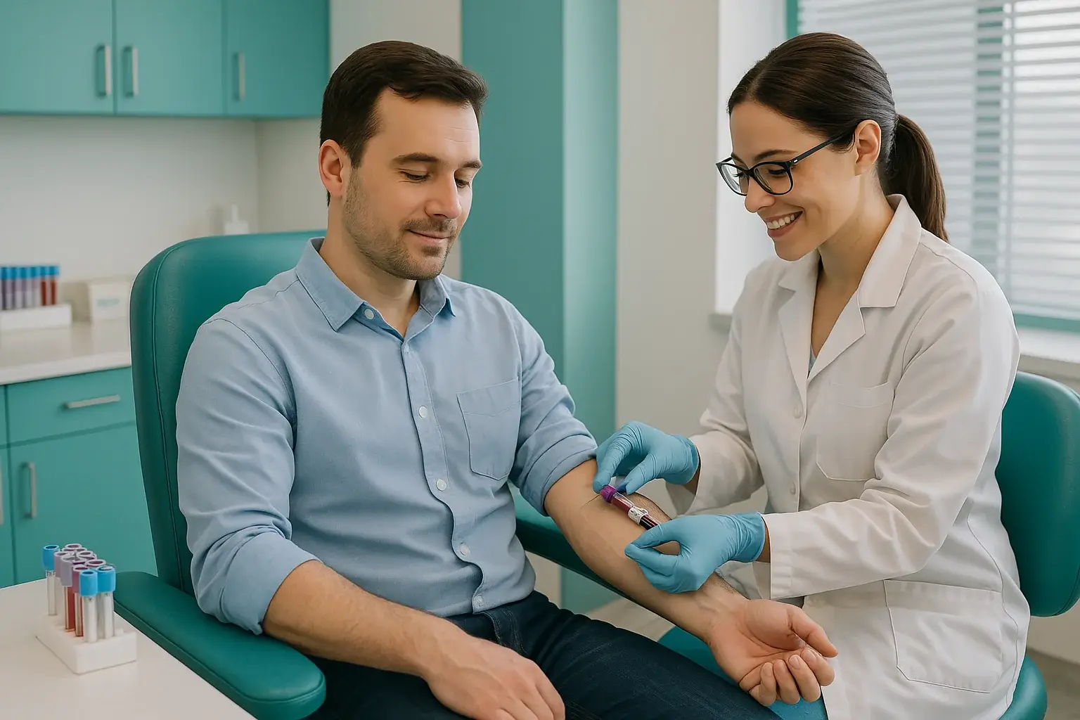 Routine bloodwork and lab testing at Sayf Primary Care in Oak Brook